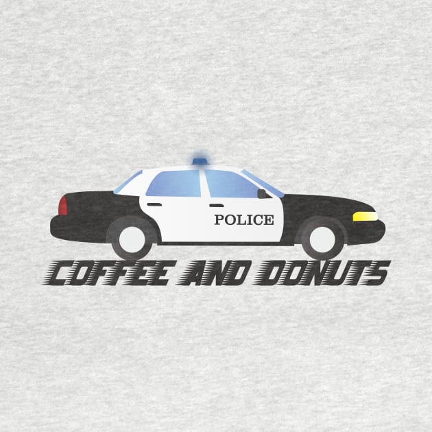 Police Car Patrol Officers Like Coffee and Donuts by NorseTech